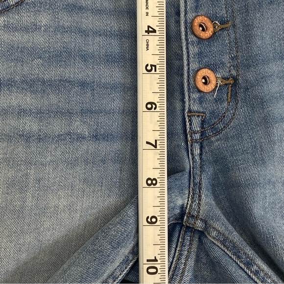 Edgely Mid-rise Super Skinny Jeans Womens 12R Distressed Button Fly Light Wash - Picture 12 of 14